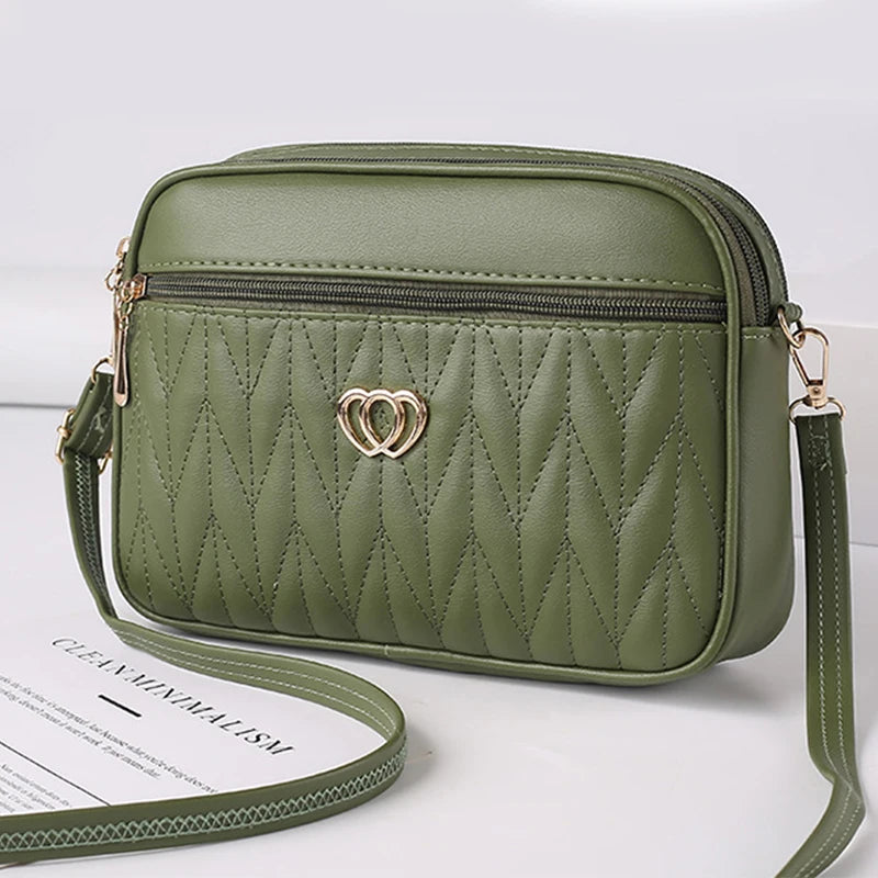 Soft PU Alligator Flap Crossbody Bag – Tassel Shoulder Purse for Women