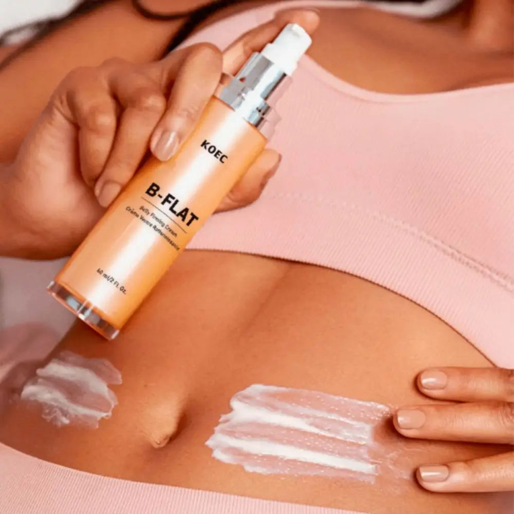 KOEC B-Flat Belly Firming Cream — Decreases Stretch Marks, Smoothing & Tightening with Avocado & Shea Butter 60ml
