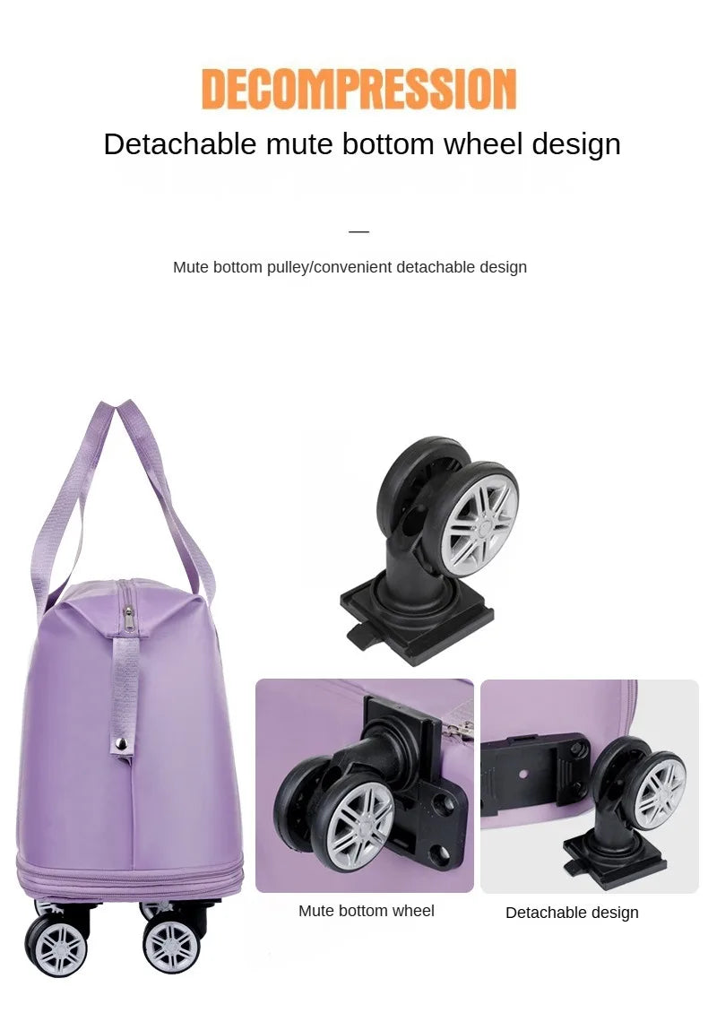 Expandable Fitness Travel Bag – Wet-Dry Storage & Wheels