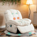 Chenille Power Recliner with Heat, Massage & USB-C