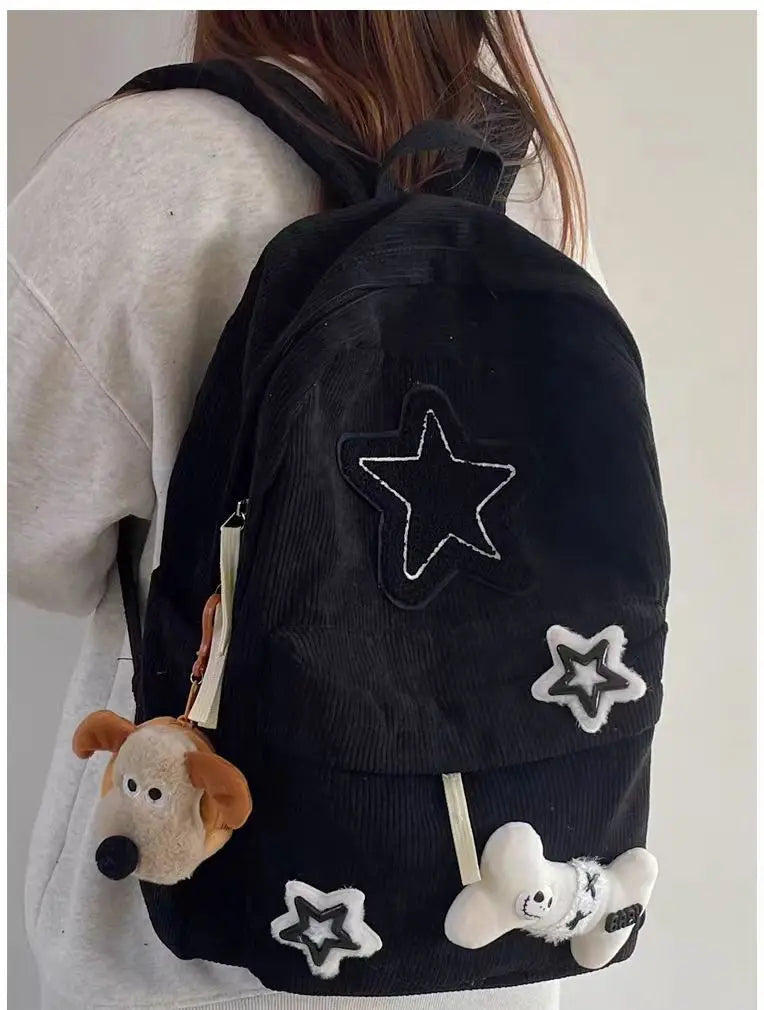 Corduroy Backpack – Girls School & Everyday Book Bag