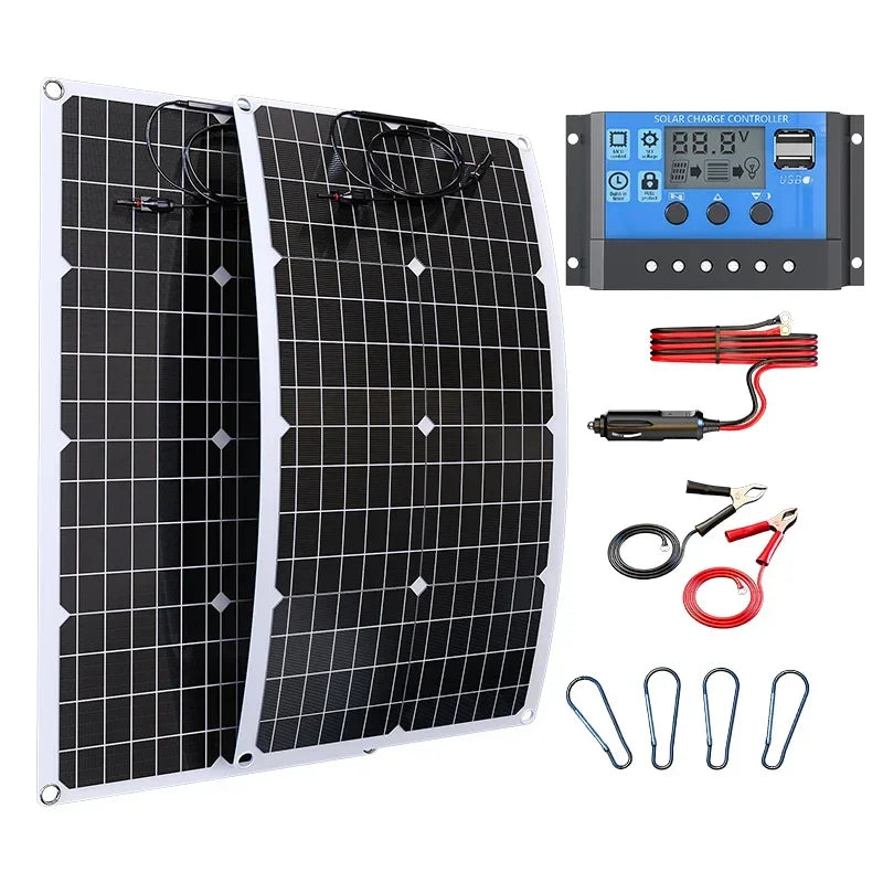 4000W Solar Panel Kit – 12V to 110V/220V with 6000W Inverter & 12V Battery Charging for Home, RV & Emergency