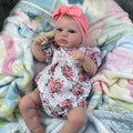 MRB 50CM Lifelike Reborn Baby Doll | Vinyl Newborn Twins Girl with 3D Skin & Visible Veins