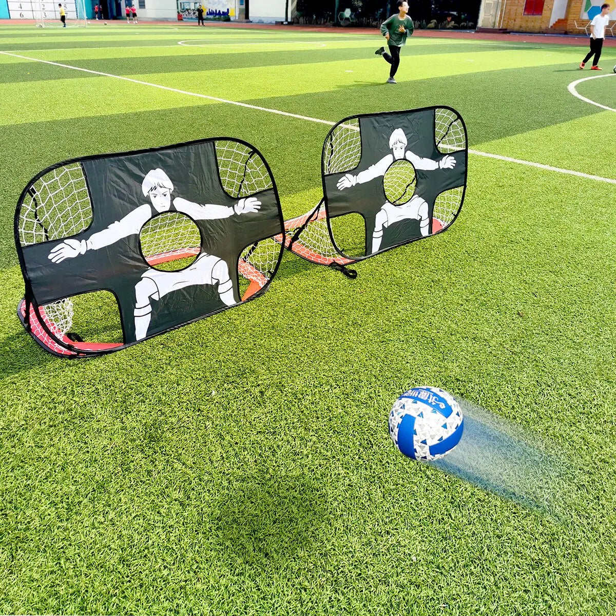 Foldable Football & Soccer Goal – Nylon Target Net for Kids & Adults, Backyard, Playground & Indoor Training