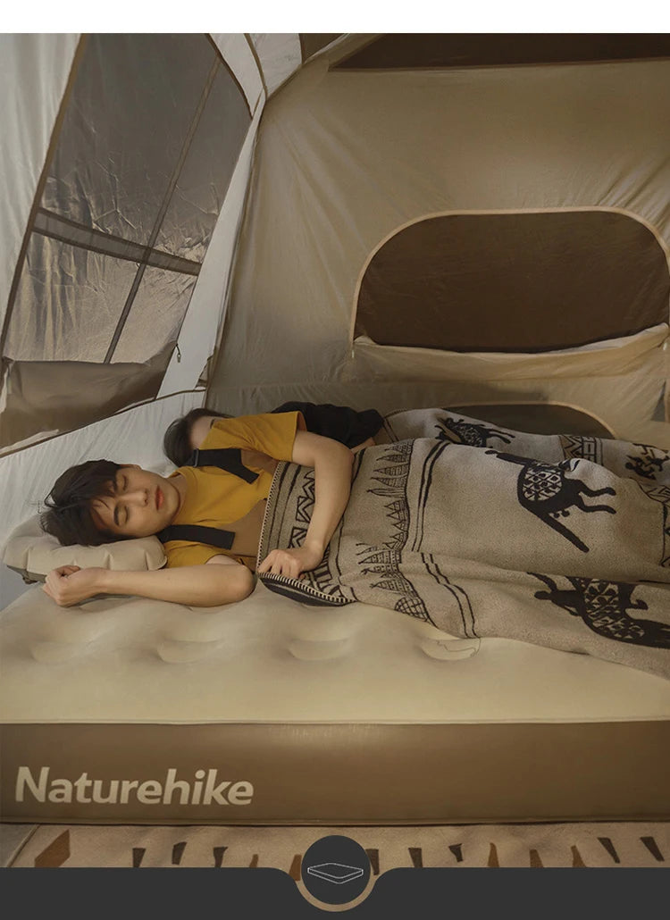 Glamping Air Mattress with Built-In Pump – Thickened Outdoor & Home Sleeping Mat, 450KG Capacity