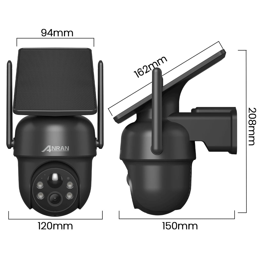 ANRAN Solar Wi-Fi Security Camera with Motion Alerts