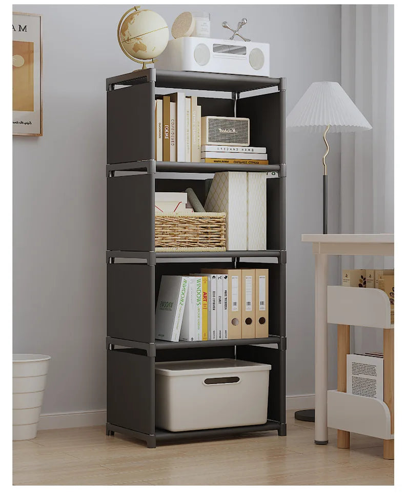 Multilayer Bookshelf & Bookcase – Easy Assembly, Storage Shelf for Books, Toys & Sundries, Living Room, Bedroom & Study