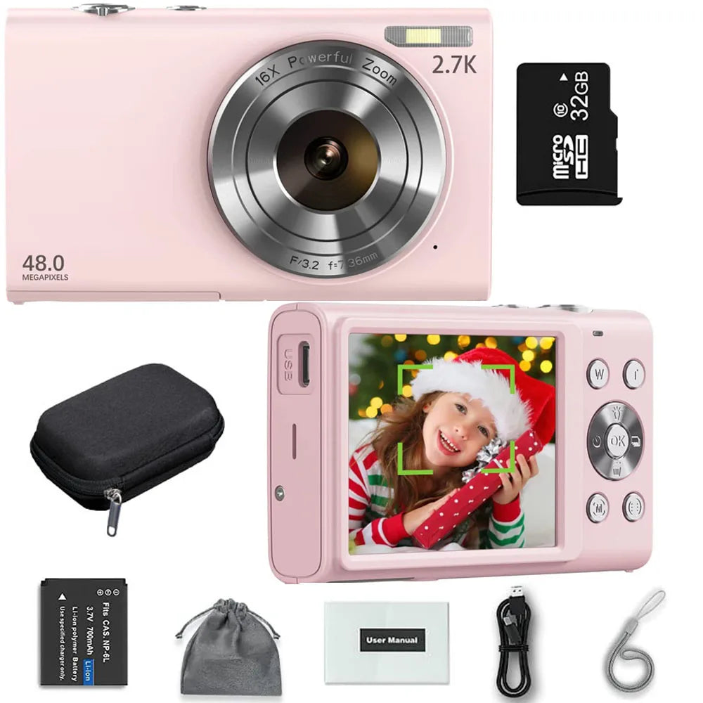 4K Digital Autofocus Vlogging Camera — 48MP with 2.8" Screen for Kids & Adults
