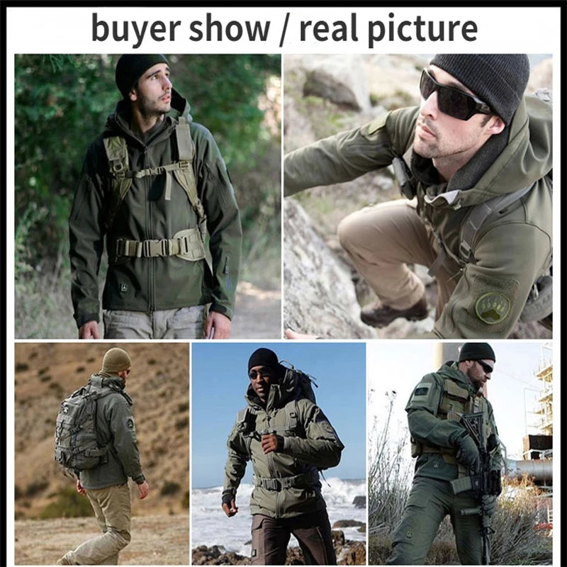 Men's Hooded Softshell Jacket – Multi-Pocket Outdoor Layer