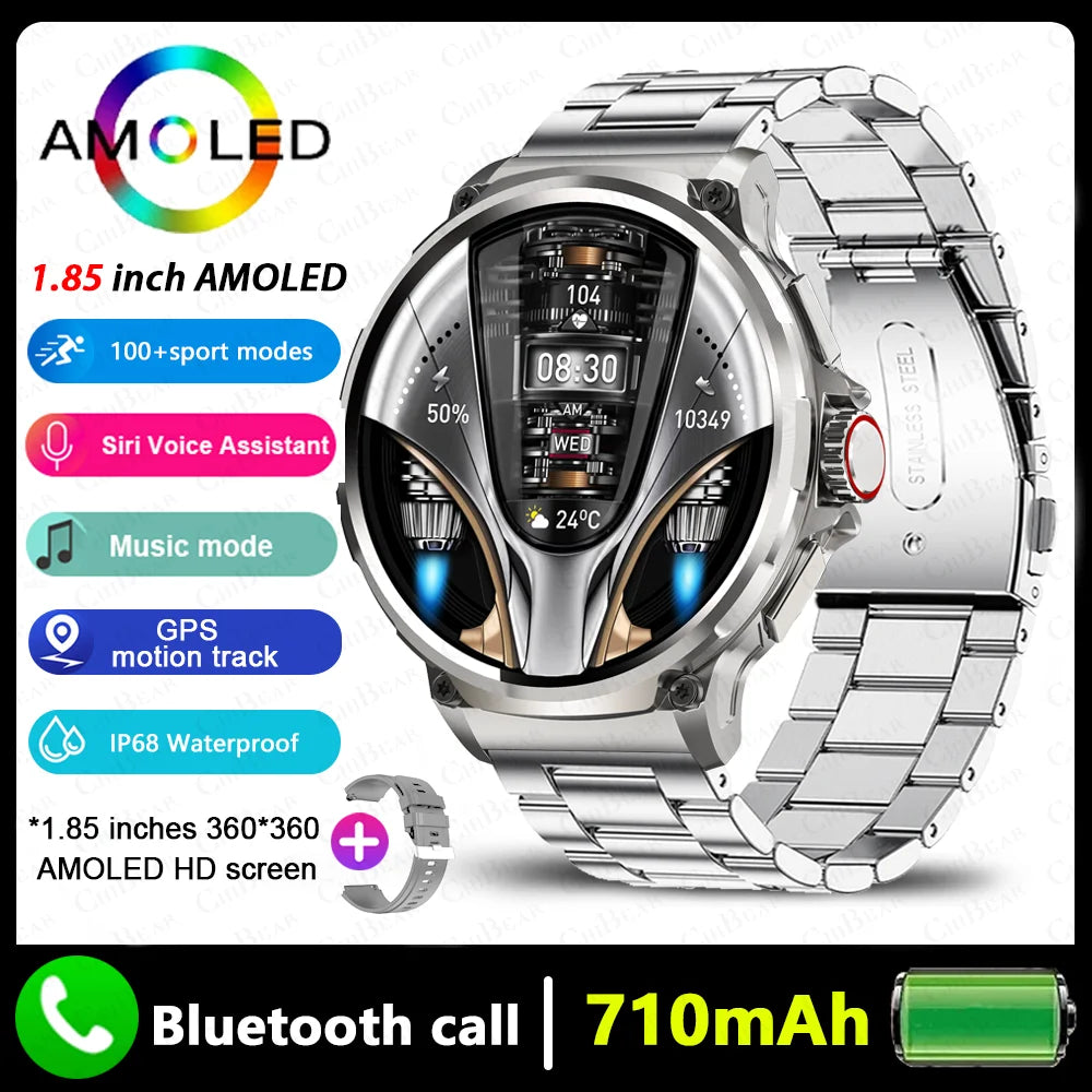 Men's GPS Smart Watch | 1.85" HD AMOLED 710mAh Bluetooth Call Sport Smartwatch for Android & iOS