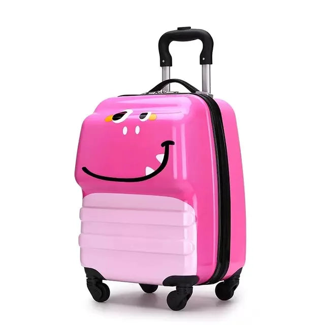18" 3D Animal Kids Spinner Suitcase — ABS Hard Shell Carry-On for Young Travelers