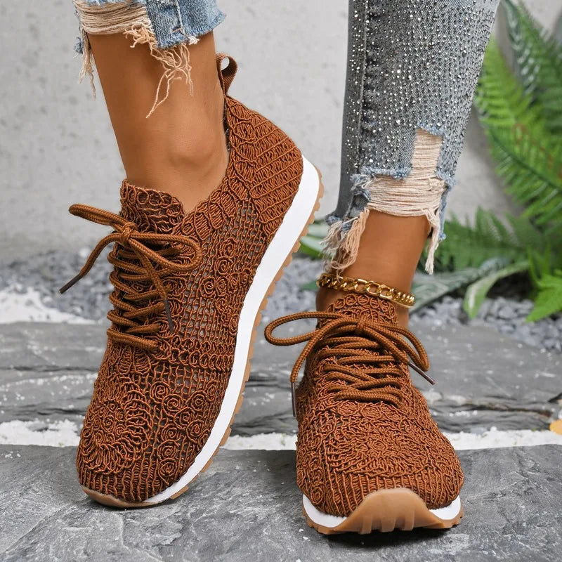 Women's Air Mesh Lace-Up Sneakers