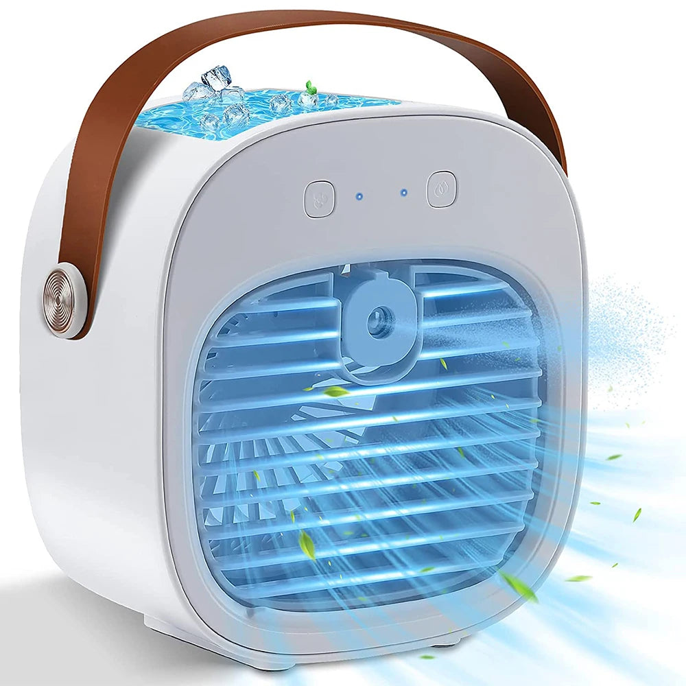 Portable Rechargeable Air Conditioner — Cordless Mini AC Cooling Fan for Room, Camping & Personal Use