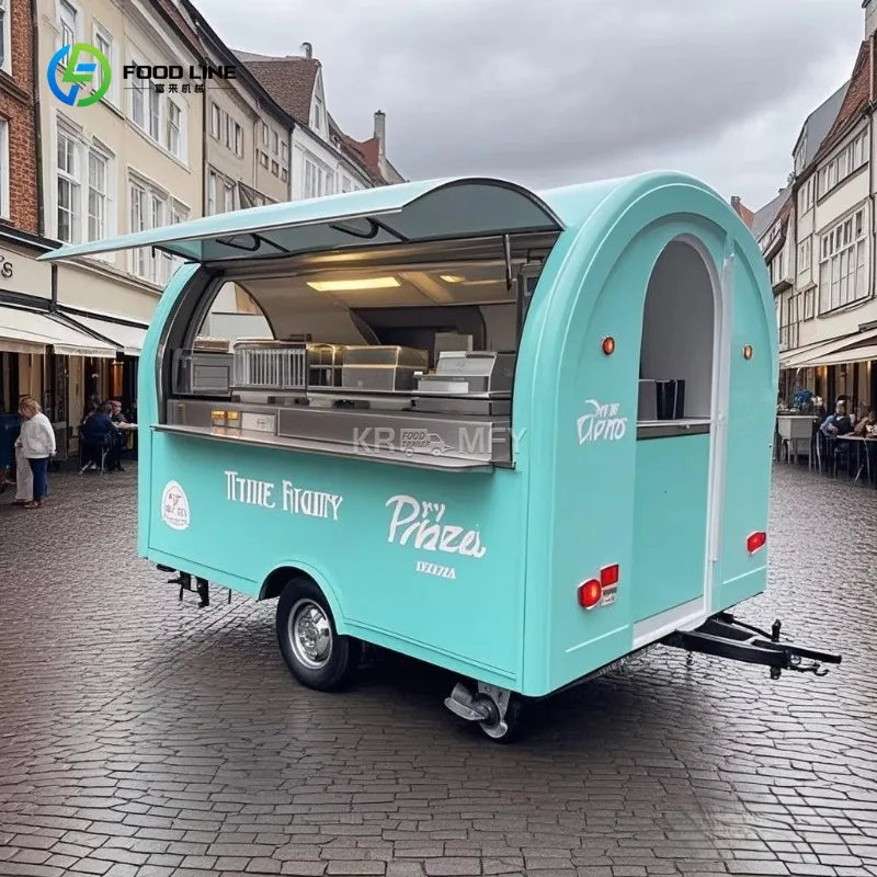 Small Stainless Steel Food Cart – Customizable Street Ice Cart for Restaurant & Bakery
