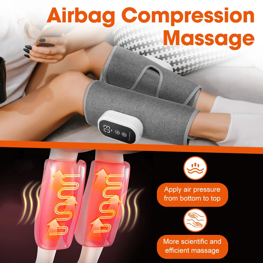 Wireless 360° Air Pressure Calf Massager — 3-Mode Airbag Leg & Foot Circulation Booster