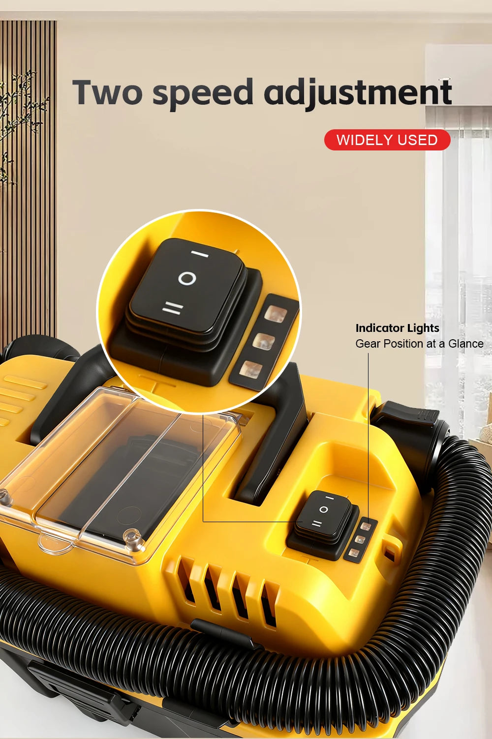 Brushless Cordless Wet/Dry Vacuum – Compatible with DeWalt 12V–24V Batteries (Tool Only)