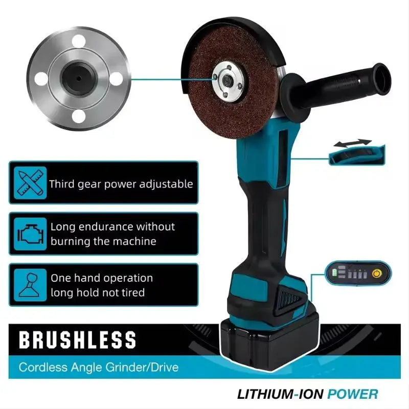 Makita DGA404 18V Brushless Angle Grinder – 100/125mm Cordless Power Tool Grinder & Sander
