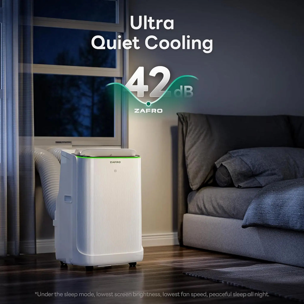 14,000 BTU Dual Hose Portable Air Conditioner — Inverter Technology, Ultra Quiet 42dB, Drainage-Free, APP & Remote Control