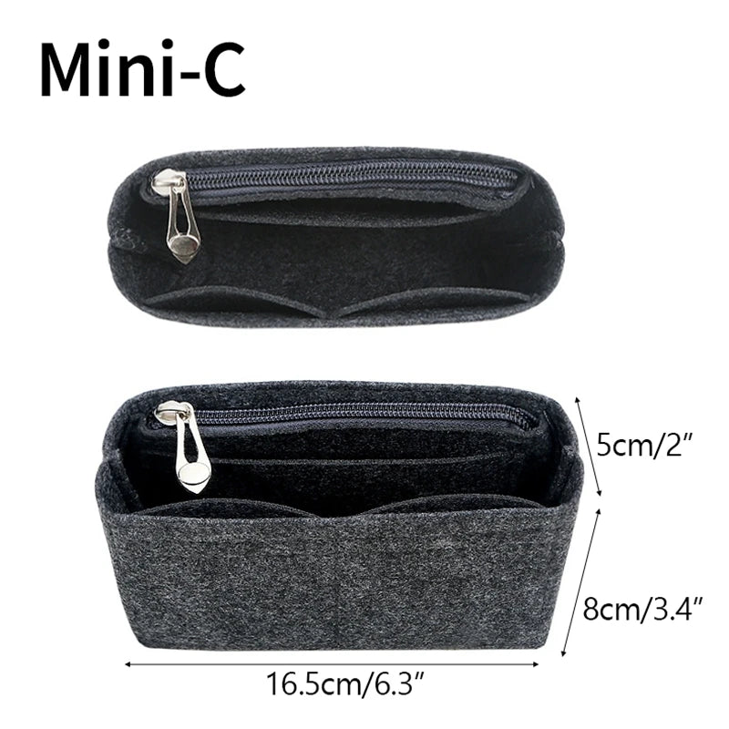 Bag Organizer Insert for Longchamp Small Tote – Inner Liner Handbag Organizer, Mini Size
