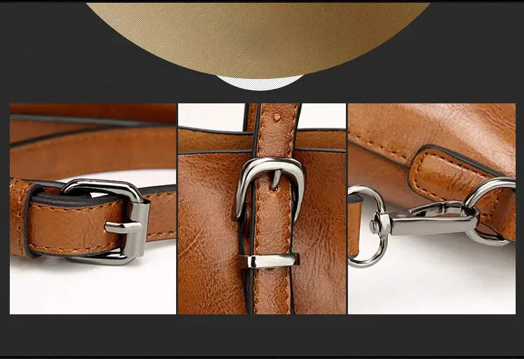 Vintage Oil Wax TPU Shoulder Bag – Hard Shell Tote Crossbody Satchel for Women