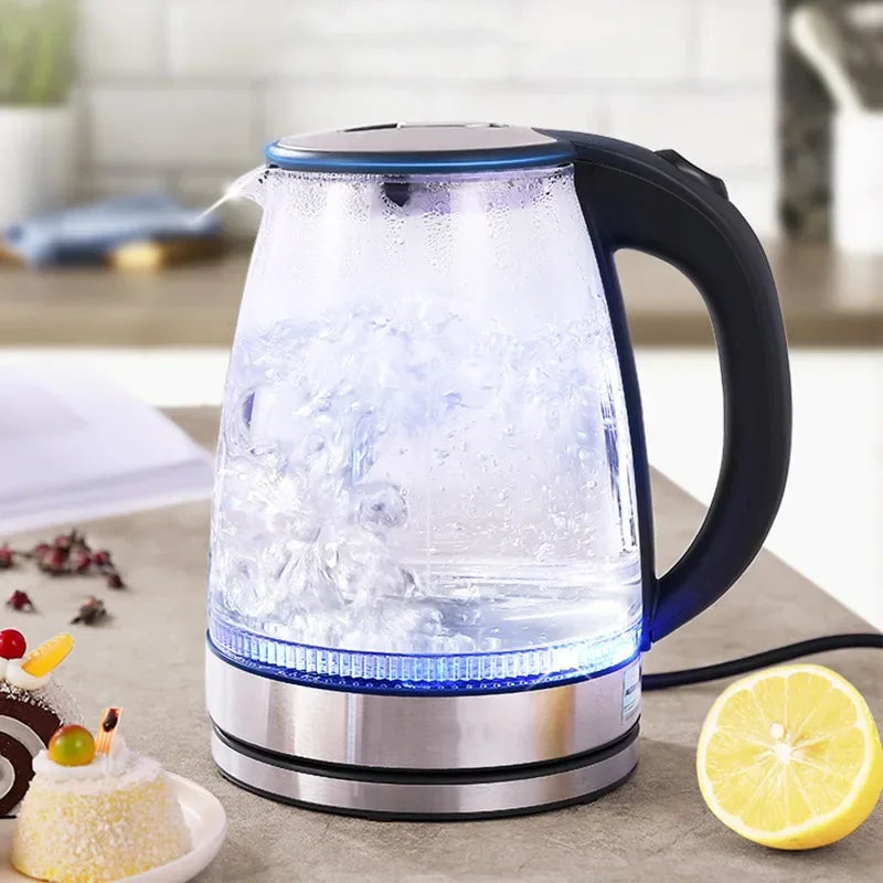 1.5L Electric Glass Kettle — Fast Boiling Borosilicate Tea Pot for Home & Office