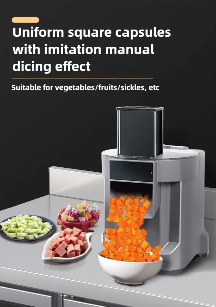 3-in-1 Commercial Food Processor & Vegetable Slicer – Electric Slicing, Shredding & Dicing Machine, 110V/220V