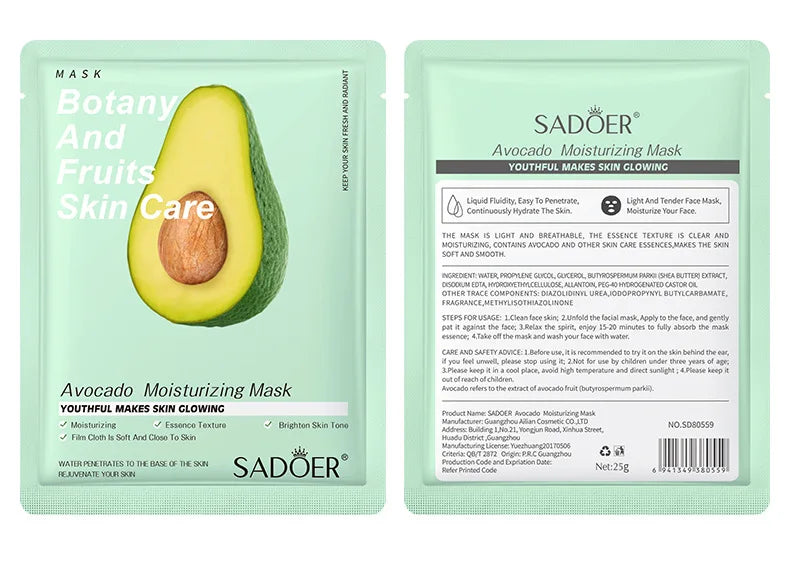 Natural Plant Face Masks — Moisturizing & Firming (8-Pack)