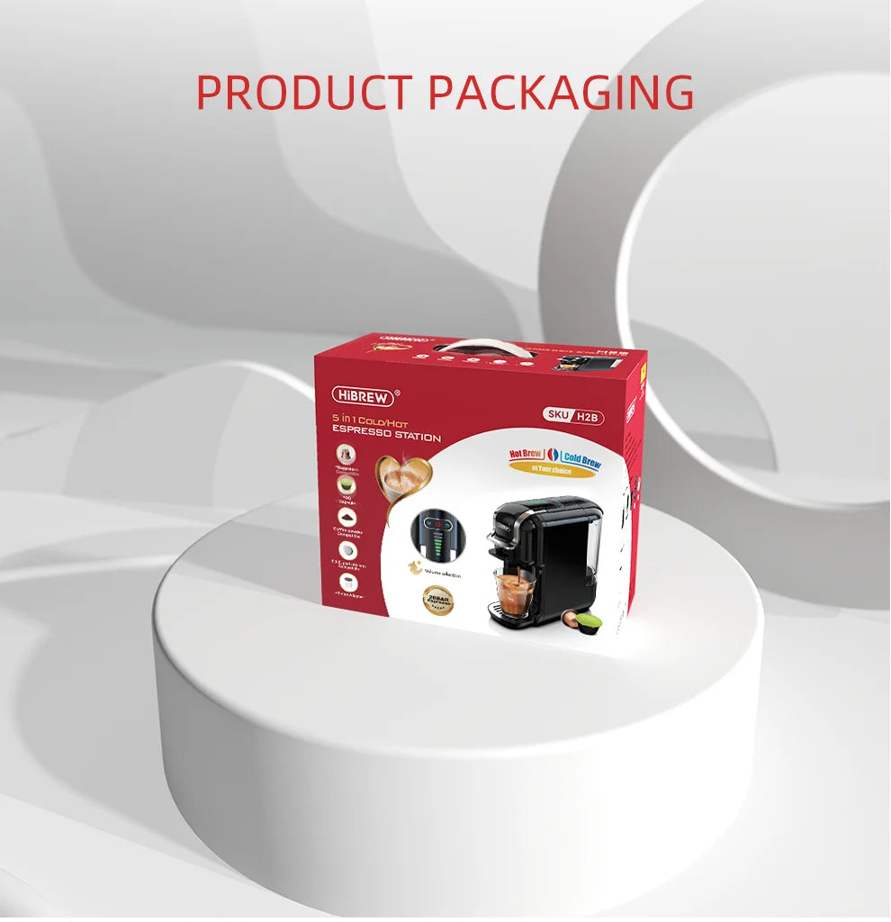 One Machine. Every Coffee. — HiBREW 5-in-1 Capsule Coffee Maker | 20 Bar, Hot & Cold, Nespresso, Dolce Gusto, K-Cup & Ground