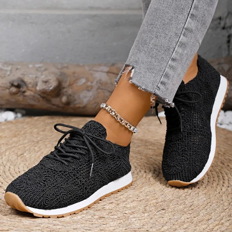 Women's Air Mesh Lace-Up Sneakers