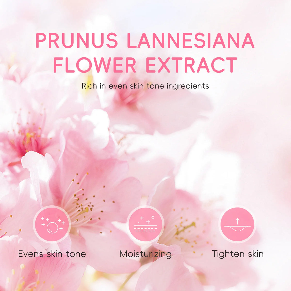 LAIKOU Sakura Skincare Gift Set – Brightening Serum, Eye Cream & Essence Cream 3-Piece Box