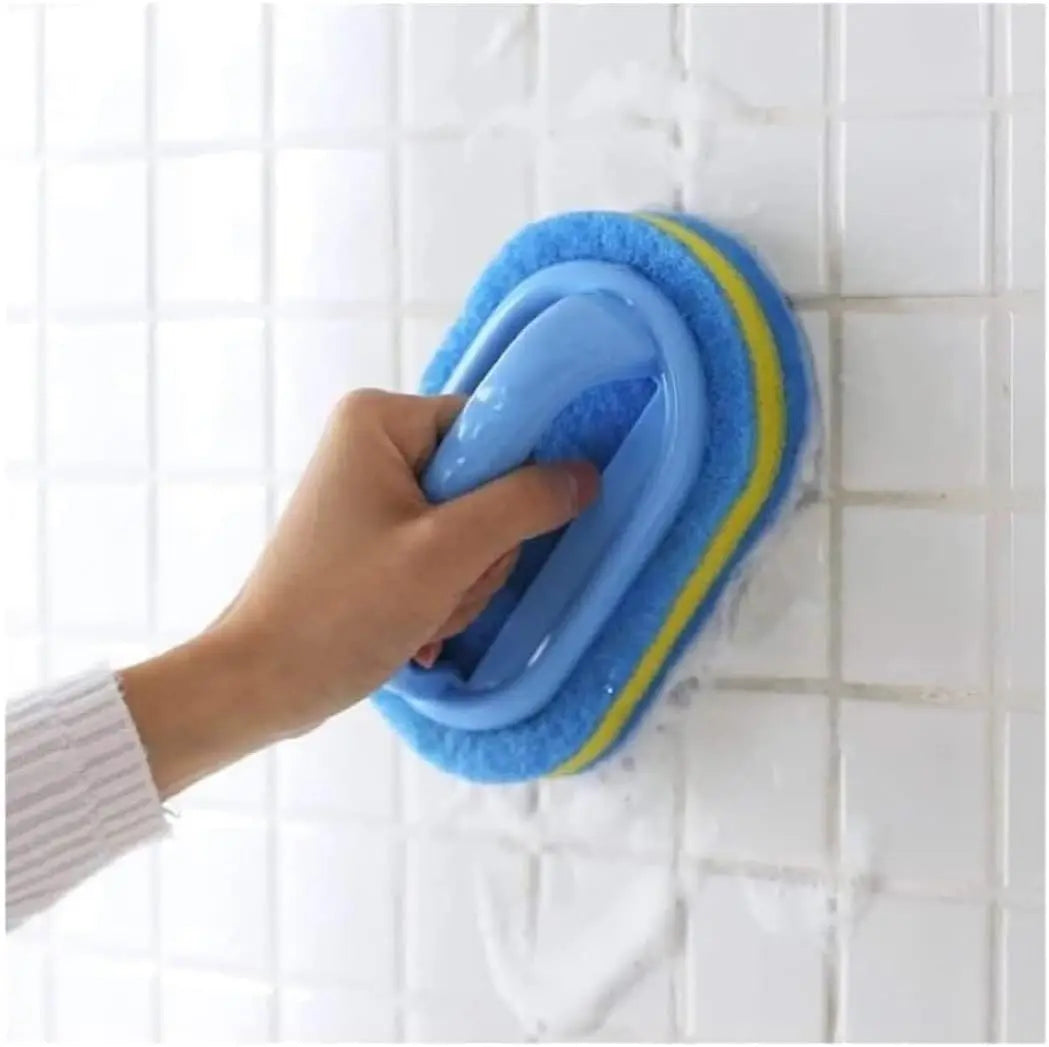 All-Purpose Cleaning Brush with Ergonomic Handle — Bathroom, Kitchen & Toilet Scrubber