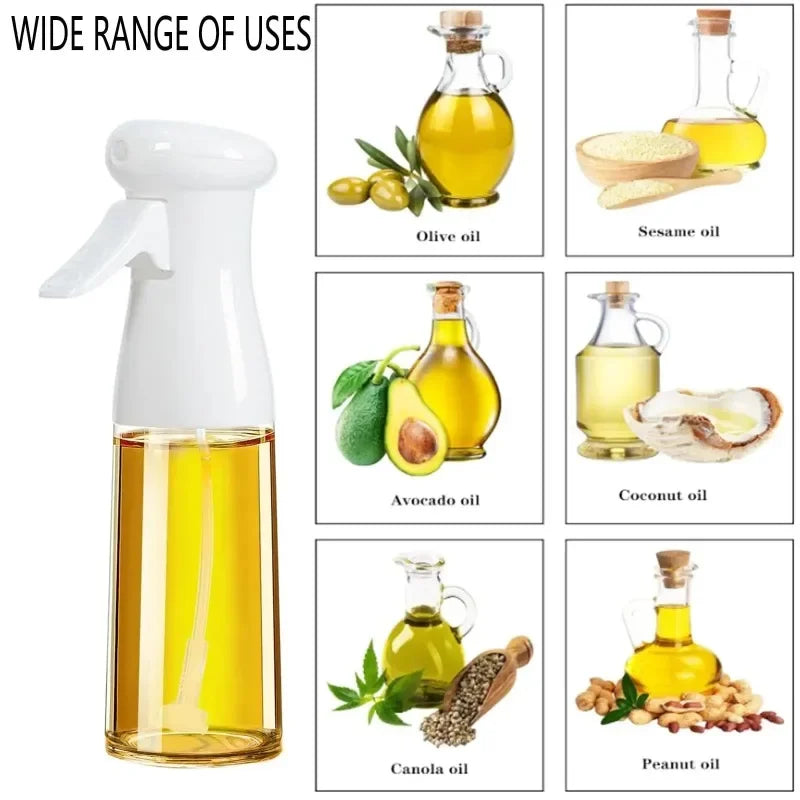 Spray Less. Cook Better. — Reusable Oil Mist Spray Bottle | Food Grade, Olive Oil & Vinegar Dispenser, 200/300/500ml, Black & White
