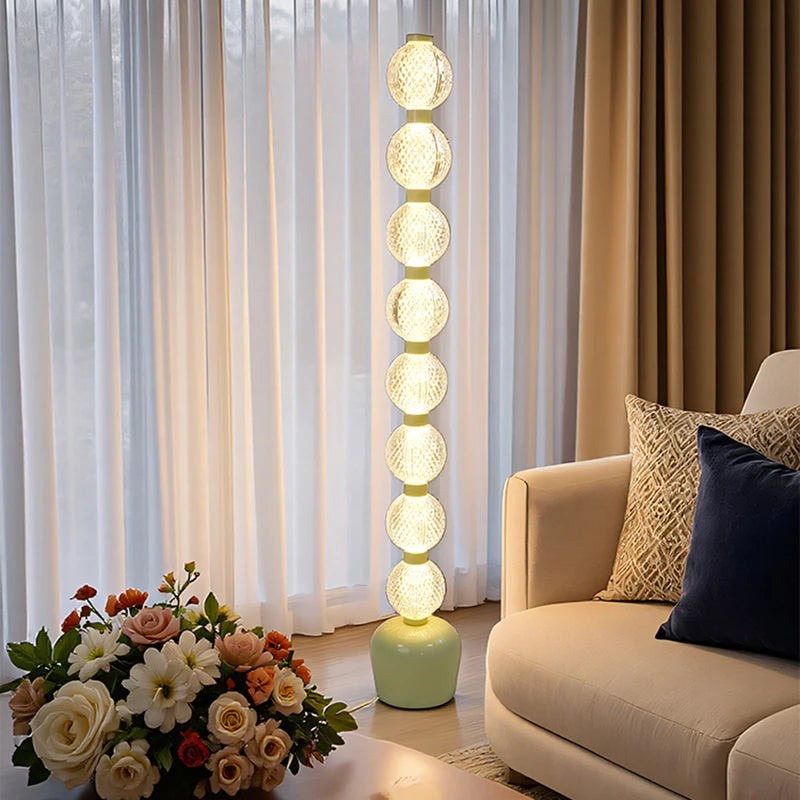 Globe Floor Lamp – Eight-Light Vertical Design