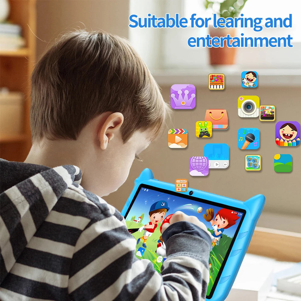 BDF 7" Kids Tablet – 4GB RAM, 64GB, Android 13, 5G Wi-Fi, Dual Camera