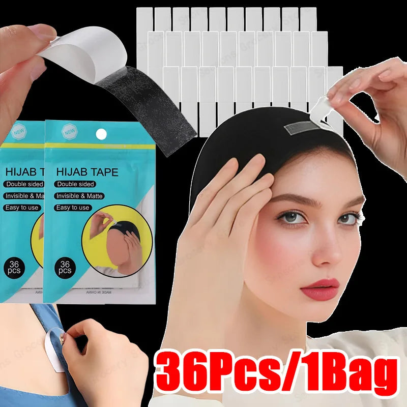 Double-Sided Body Tape 36-Pack — Invisible Waterproof Adhesive for Dresses, Hijab & Swimwear