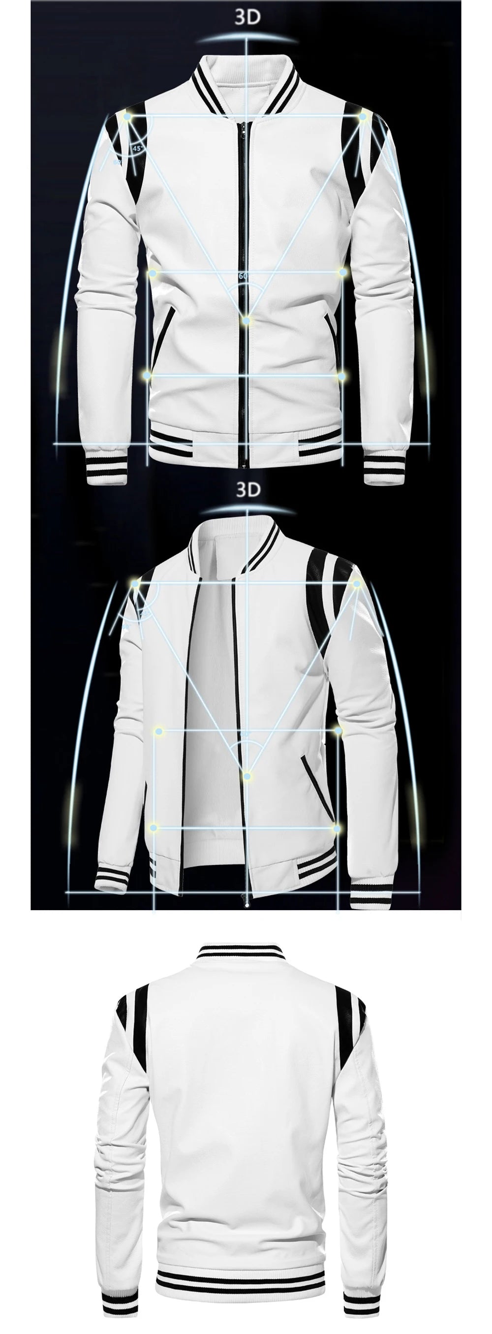Men's Patchwork Faux Leather Jacket – Cotton Lined