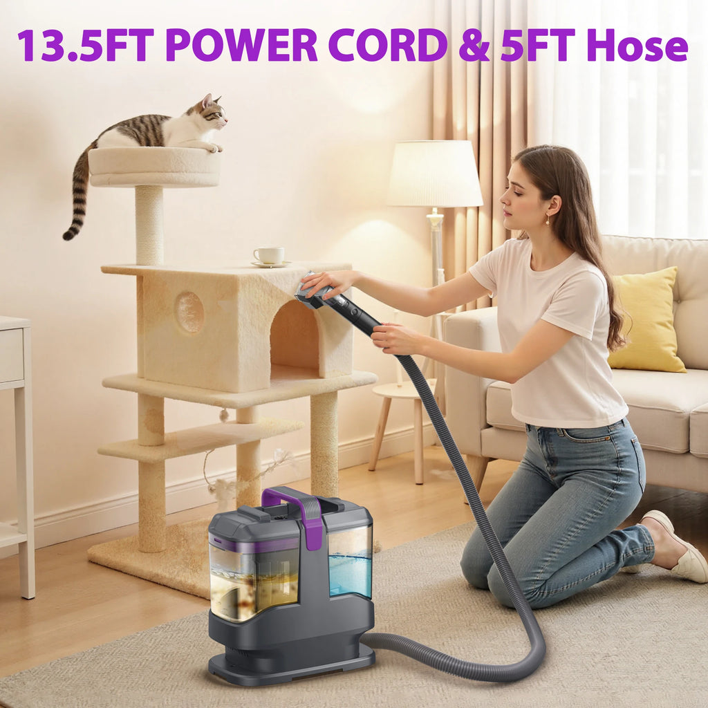 YISORA C9 Portable Carpet & Upholstery Cleaner — 15Kpa 13.5ft Corded Spot Cleaner for Carpet, Sofa & Car Seat