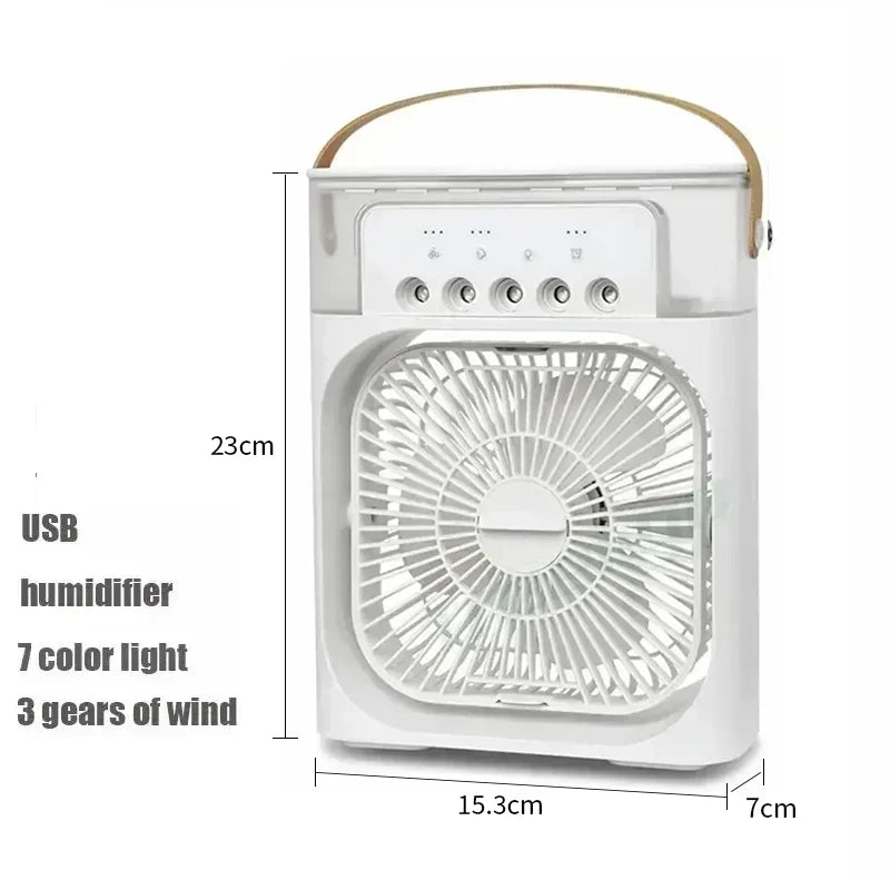 3-in-1 Portable Air Cooler — Fan, Air Conditioner & LED Humidifier for Home & Office