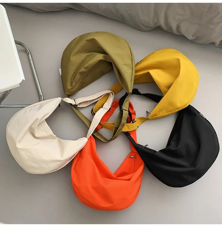 Extra Large Nylon Crossbody Bag – Big Capacity Unisex Shoulder Hobo Travel Bag