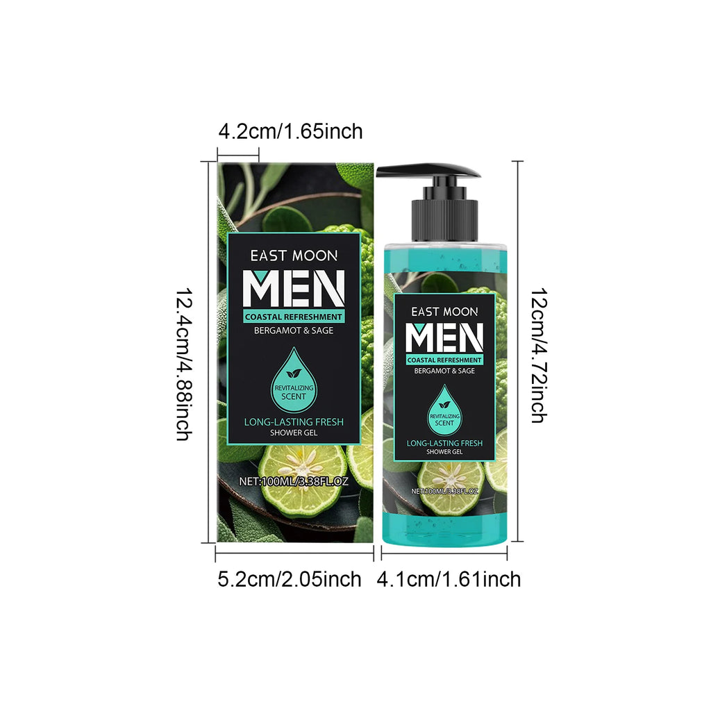 Men's Lasting Fragrance Shower Gel 100ml – 4 Scents, Deep Cleansing & Natural Plant Extract