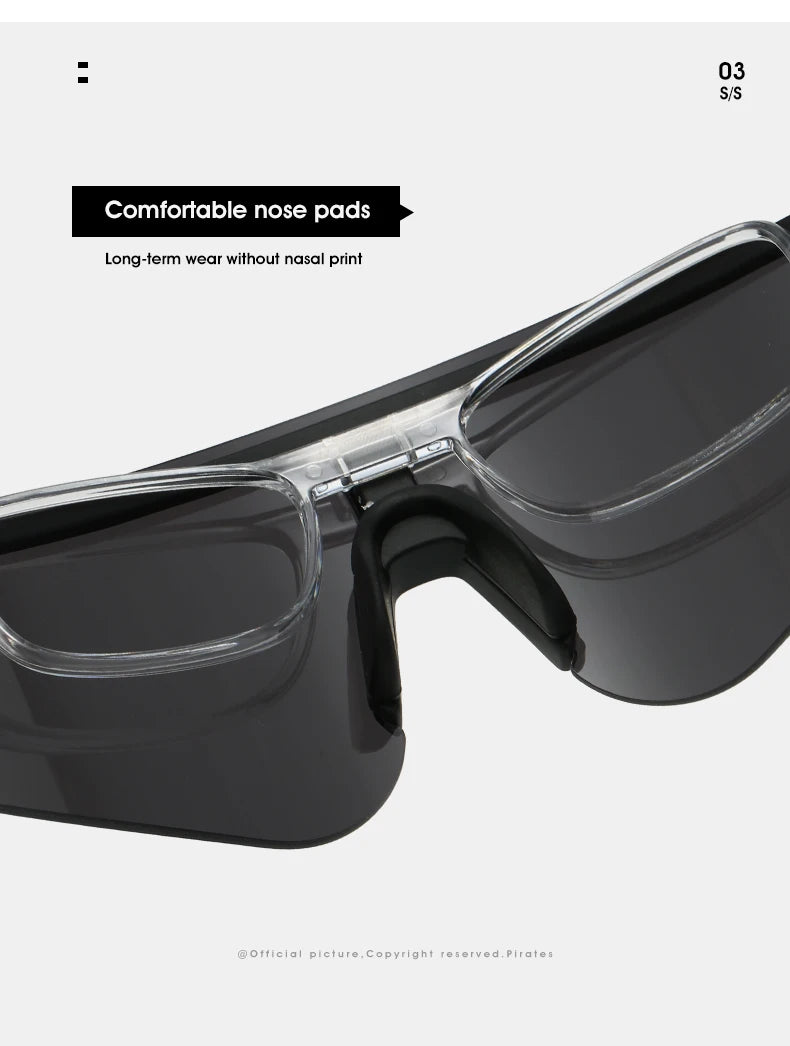 KAMMPT Oversized Sports Cycling Sunglasses | Mirror Anti-UV Windproof Protective Shades for Men & Women