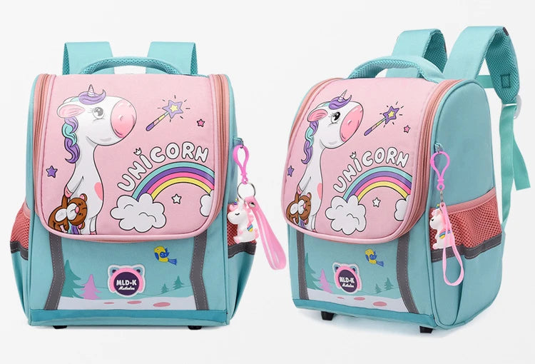 Unicorn School Backpack – Kids Canvas Bag & Size Options
