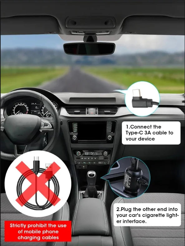Dash Cam 4K UHD — Night Vision, Wi-Fi, GPS, 24H Parking Monitor, Front & Rear