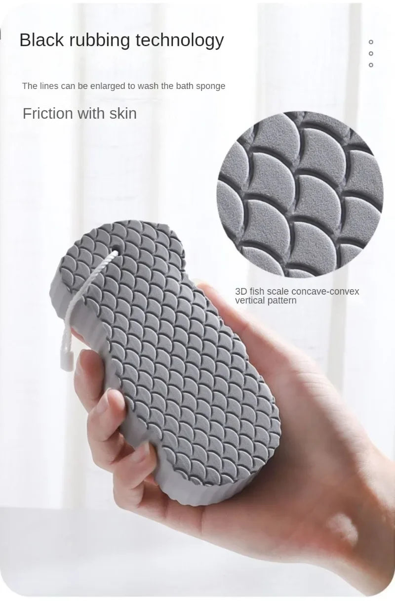 Soft Sponge Body Scrubber for Baby & Adults – Exfoliating Bath Scrub Sponge & Dead Skin Remover