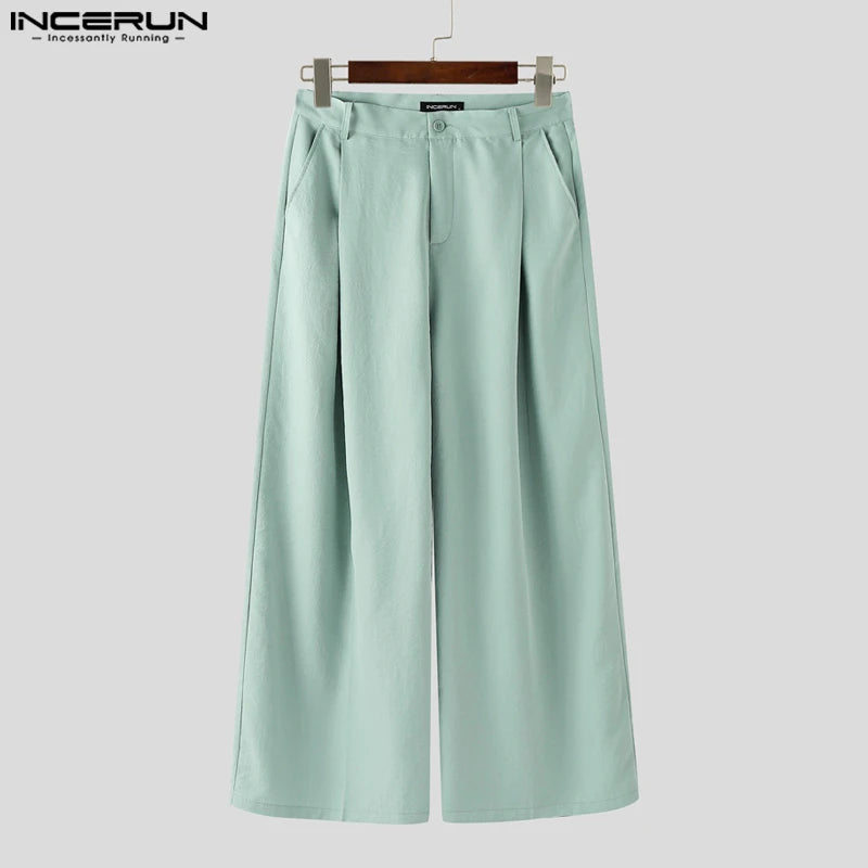 Men's Sleeveless Tank Top & Button-Fly Long Pants 2-Piece Set – Solid Color Streetwear