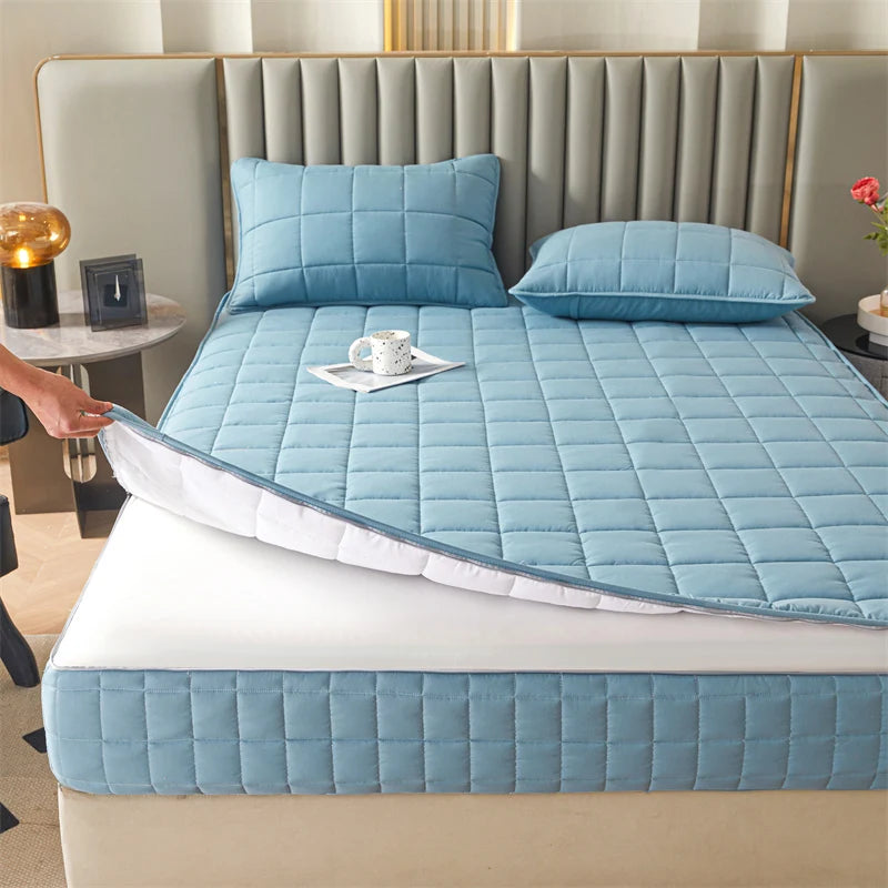 Six-Sided All-Inclusive Mattress Cover with Zipper – Thickened Quilted Protector, Custom Sizes