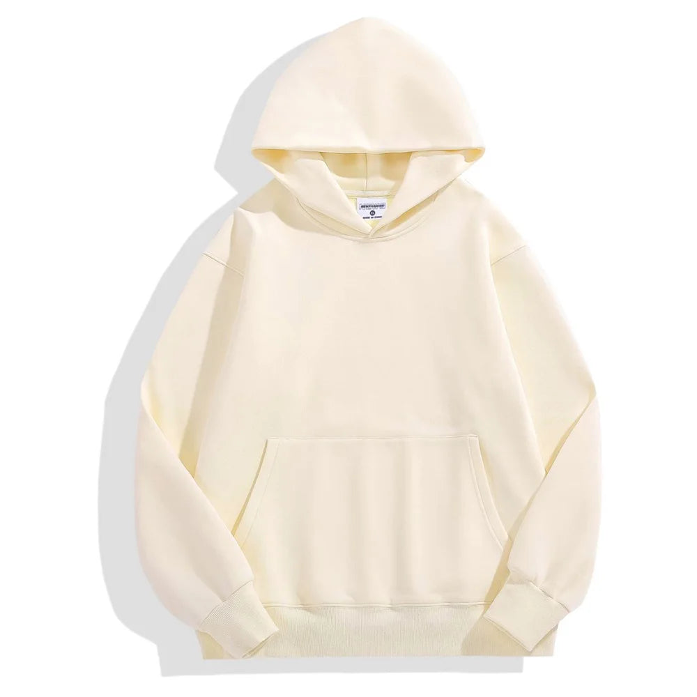 Men's Heavy Weight Polar Fleece Pullover Hoodie — 480gsm Thick Cotton Sweatshirt