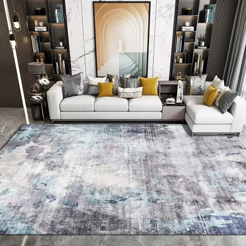 Nordic Geometric Large Area Rug – Washable Non-Slip Carpet for Living Room & Bedroom