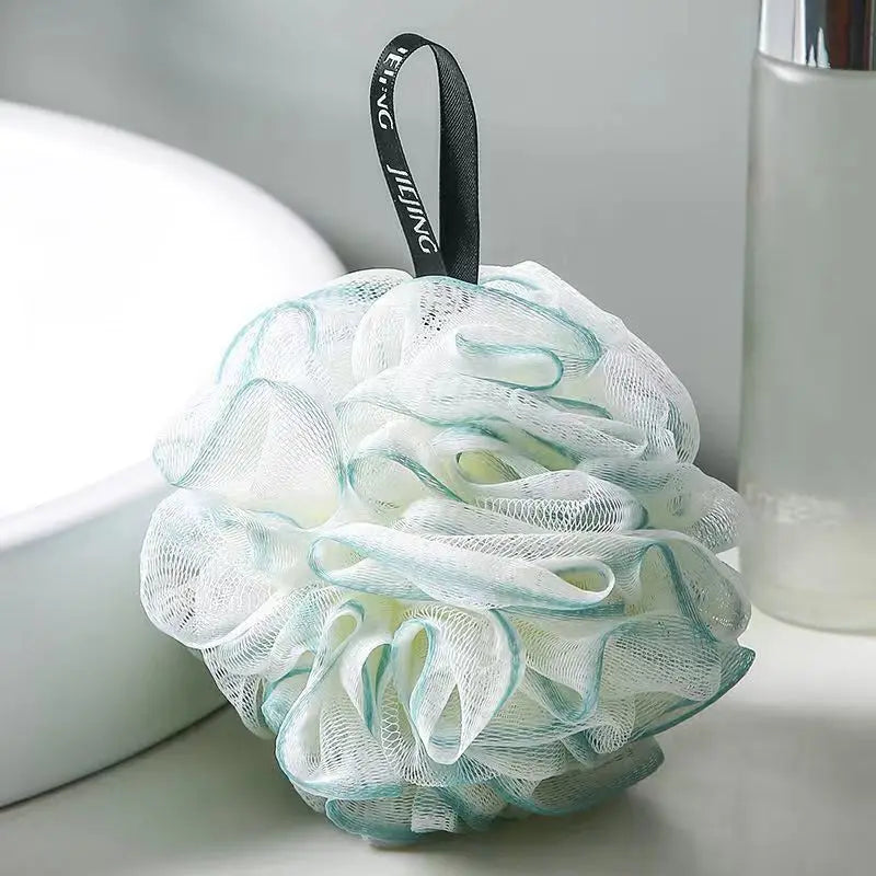 Soft Pearl Bath Bubble Flower Ball – Non-Scatter Bathing Sponge for Rich Lather