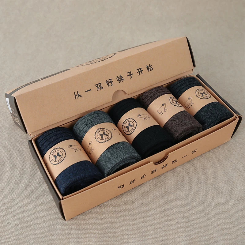 Thick Wool-Blend Mid-Calf Boot Socks